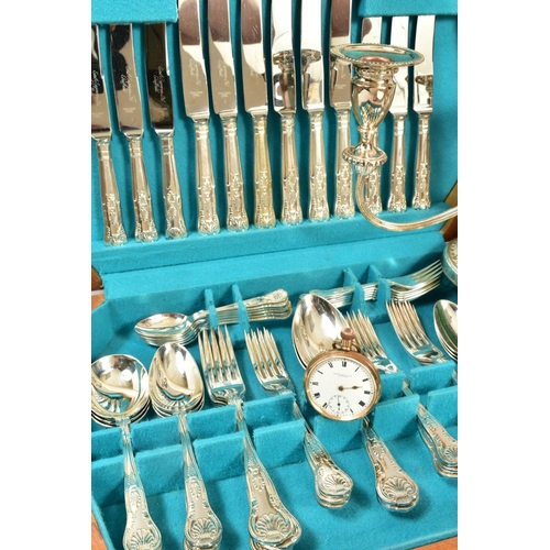 106 - A GROUP OF SILVER PLATE etc, including a Thomas Russell & Sons of Liverpool gold plated pocket watch... 