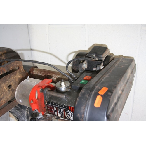 1106 - A PERFORMANCE POWER PILLAR DRILL (PAT pass but motor stalling), a Performance power belt and disc sa... 