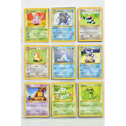 1600 - COMPLETE FIRST EDITION SHADOWLESS POKEMON CARDS BASE SET, complete set of one hundred and two cards,... 