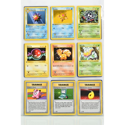 1600 - COMPLETE FIRST EDITION SHADOWLESS POKEMON CARDS BASE SET, complete set of one hundred and two cards,... 