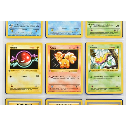 1600 - COMPLETE FIRST EDITION SHADOWLESS POKEMON CARDS BASE SET, complete set of one hundred and two cards,... 