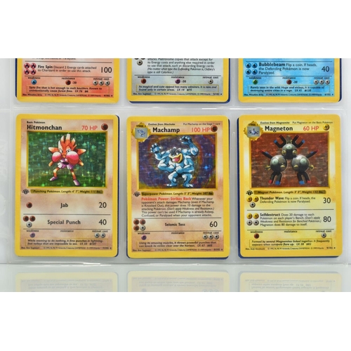 1600 - COMPLETE FIRST EDITION SHADOWLESS POKEMON CARDS BASE SET, complete set of one hundred and two cards,... 