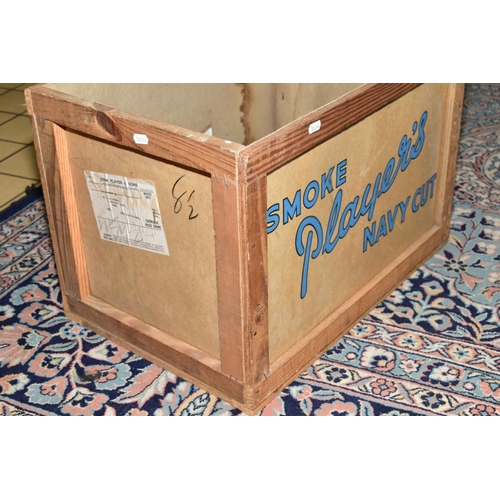 192 - A PLAYERS NAVY CUT DELIVERY CRATE, dating from the early 1960's, wooden frame with cardboard adverti... 