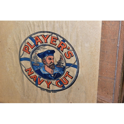 192 - A PLAYERS NAVY CUT DELIVERY CRATE, dating from the early 1960's, wooden frame with cardboard adverti... 