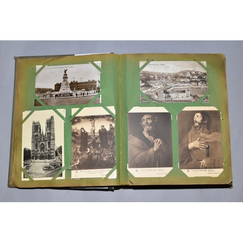 234 - AN EARLY 20TH CENTURY POSTCARD ALBUM, containing approximately two hundred and thirty vintage postca... 