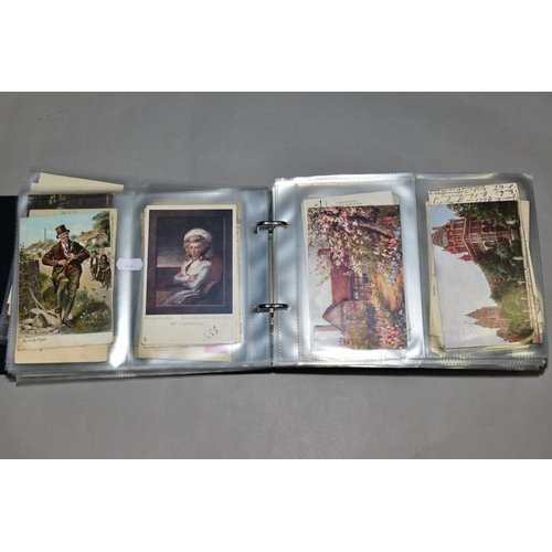 236 - A POSTCARD ALBUM CONTAINING OVER THREE HUNDRED POSTCARDS, featuring an eclectic mix of cards from th... 