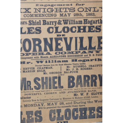 248 - TWO VINTAGE THEATRE ROYAL - HANLEY POSTERS from 1877 and 1883, shows featured are Puss in Boots and ... 