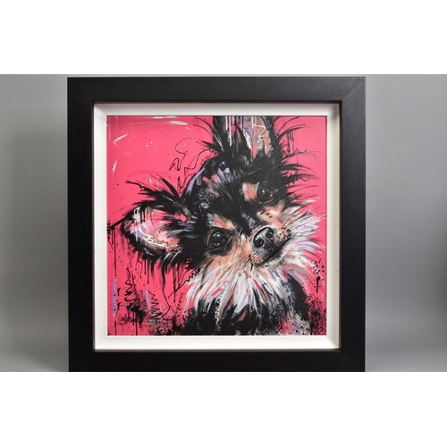 304 - SAMANTHA ELLIS (BRITISH 1992) 'BECAUSE I'M WORTH IT' a limited edition print on board of a Terrier d... 