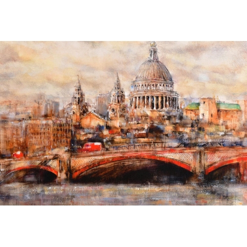 308 - GARY BENFIELD (BRITISH 1965) 'ST PAUL'S CATHEDRAL' a limited edition print of a London Cityscape 88/... 