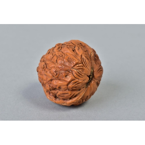 32 - A JAPANESE MEIJI PERIOD CARVED WALNUT, (circa 1868-1912) finely carved with immortal figures, height... 