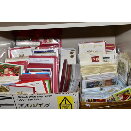 360 - FIVE BOXES OF CHRISTMAS CARDS to include cards to mums, dads, brother, sister, aunt, grand parents e... 