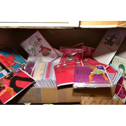 360 - FIVE BOXES OF CHRISTMAS CARDS to include cards to mums, dads, brother, sister, aunt, grand parents e... 