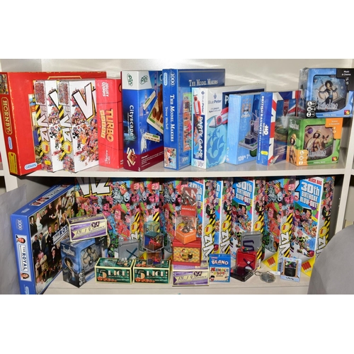 374 - NOVELTY TOYS AND GAMES ETC, to include Beano card games and puzzles, Downtown Abbey playing cards, R... 