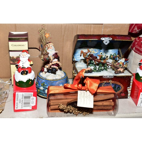 377 - CHRISTMAS ITEMS to include electric LED angel decorations, assorted wreaths, Christmas tree decorati... 