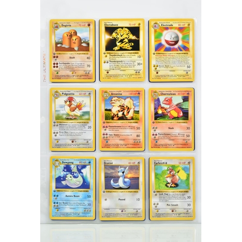 1600 - COMPLETE FIRST EDITION SHADOWLESS POKEMON CARDS BASE SET, complete set of one hundred and two cards,... 