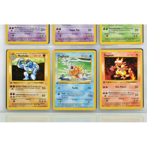 1600 - COMPLETE FIRST EDITION SHADOWLESS POKEMON CARDS BASE SET, complete set of one hundred and two cards,... 