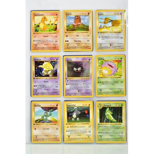 1600 - COMPLETE FIRST EDITION SHADOWLESS POKEMON CARDS BASE SET, complete set of one hundred and two cards,... 