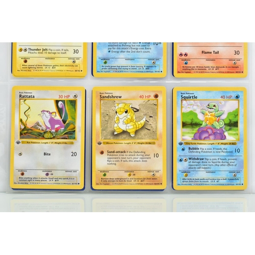 1600 - COMPLETE FIRST EDITION SHADOWLESS POKEMON CARDS BASE SET, complete set of one hundred and two cards,... 