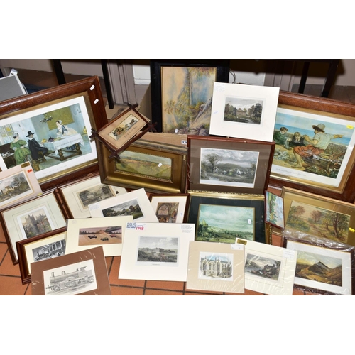 175 - PAINTINGS AND PRINTS ETC, to include early 20th century coastal oil on board, unsigned, landscape wa... 