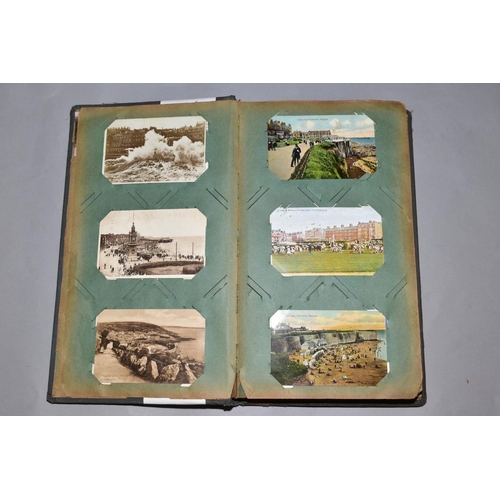 232 - A COLLECTION OF ONE HUNDRED AND SIXTY FIVE POSTCARDS in an old album, the cards are mainly of a topo... 