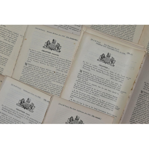 247 - A LARGE COLLECTION OF ACTS OF PARLIMENT, RE: PORTS AND DOCKS, CIRCA 1860-1910