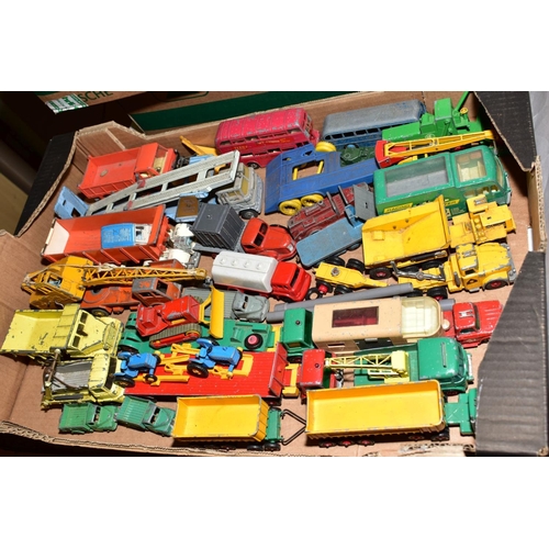 253 - A QUANTITY OF UNBOXED AND ASSORTED PLAYWORN DIECAST VEHICLES, to include Dinky Supertoys, Leyland/Al... 