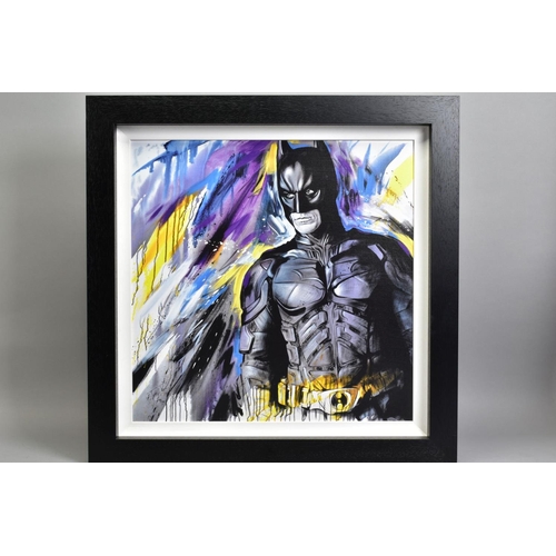 302 - JEN ALLEN (BRITISH 1979) 'SILENT GUARDIAN' a portrait of comic strip hero Batman, limited edition pr... 