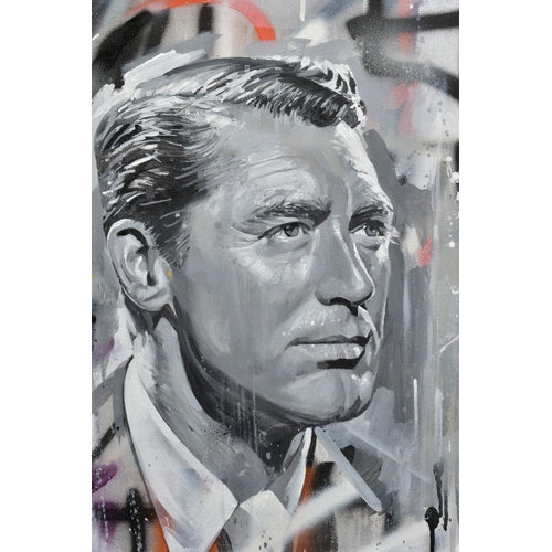 306 - ZINKSY (BRITISH CONTEMPORARY) 'CARY GRANT' a portrait of the iconic movie star, signed bottom right,... 