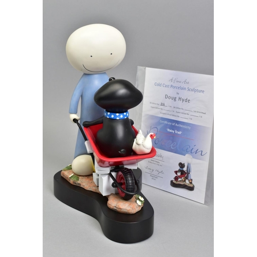 329 - DOUG HYDE (BRITISH 1972) 'DAISY TRAIL' a limited edition cold cast porcelain sculpture of a figure p... 