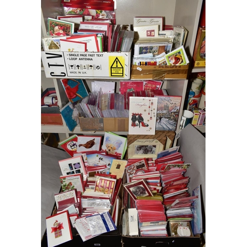 360 - FIVE BOXES OF CHRISTMAS CARDS to include cards to mums, dads, brother, sister, aunt, grand parents e... 