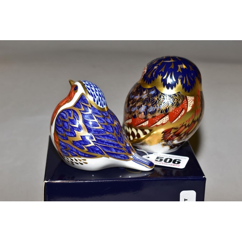 506 - A BOXED ROYAL CROWN DERBY EXCLUSIVE SIGNATURE EDITION 'LITTLE OWL', made for Sinclairs, signed by th... 