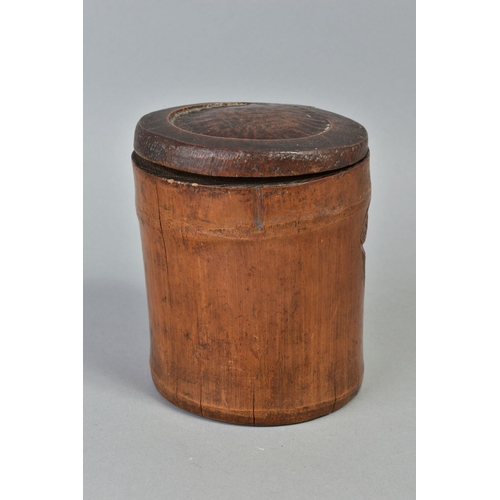 230A - AN EARLY 20TH CENTURY CHINESE BAMBOO BRUSH POT, carved with a man in a boat with overhanging trees, ... 