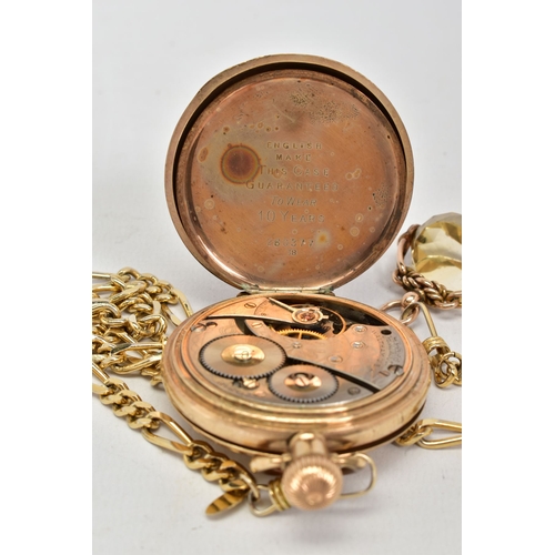 95 - A WALTHAM FULL HUNTER POCKET WATCH, with a white Roman numeral dial, a subsidiary second dial at six... 