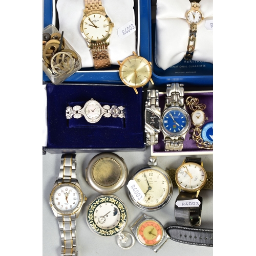 141 - A QUANTITY OF WRIST WATCHES, to include a number of gold-plated rotary watches with quartz movements... 