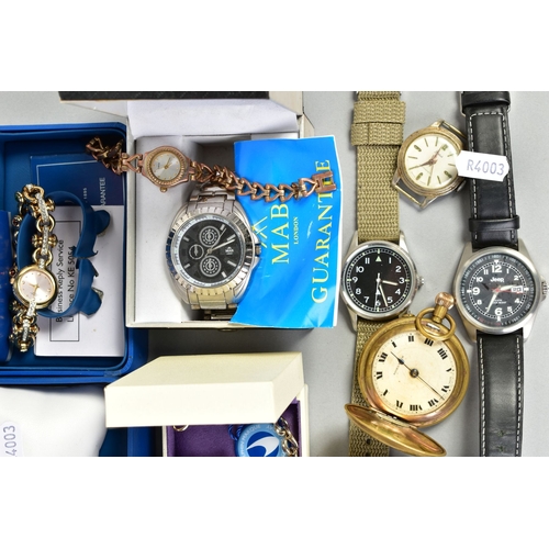 141 - A QUANTITY OF WRIST WATCHES, to include a number of gold-plated rotary watches with quartz movements... 