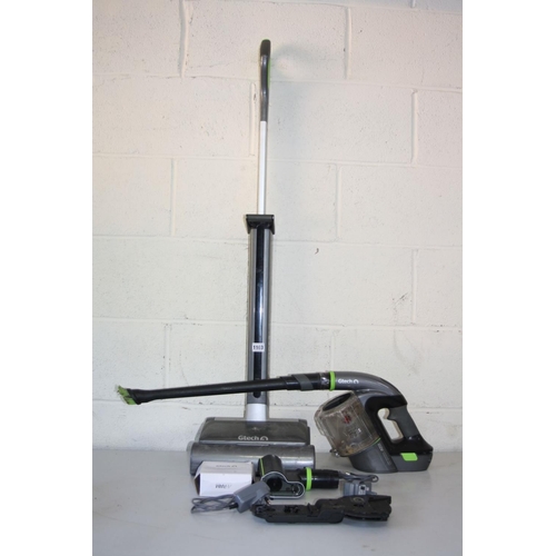 1103 - A G TECH 22V AIR RAM (adapted with PSU) a G Tech 22V handheld vacuum with PSU, two new filters, an u... 