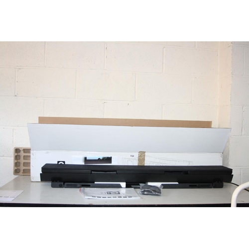 1121 - A Q ACOUSTICS Q-AVLCR65 SOUNDBAR, to fit 25'' to 65'' width Tv's (brand new and unused so no PAT nee... 