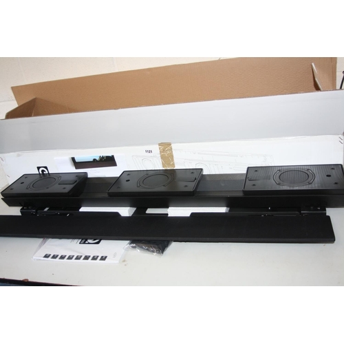 1121 - A Q ACOUSTICS Q-AVLCR65 SOUNDBAR, to fit 25'' to 65'' width Tv's (brand new and unused so no PAT nee... 