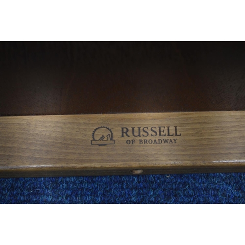 1212 - A GORDON RUSSELL WALNUT NEST OF THREE TABLES, largest table approximate width 61cm x depth 38cm x he... 