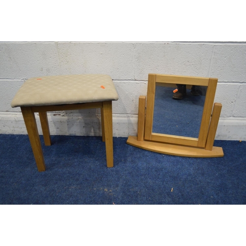 1288 - A VICTORIAN STYLE PINE SIDE TABLE, with two drawers on turned legs, width 107cm x depth 47cm x heigh... 