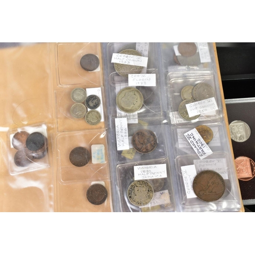 130 - A LARGE BOX AND ALUMINIUM CASE OF UK AND WORLD COINS WITH ROYAL MINT SETS, STAMP AND COIN COVERS, to... 