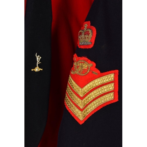 152 - TWO BRITISH ARMY OFFICERS MESS DRESS UNIFORMS, jackets and trousers, one with the insignia of the 'R... 