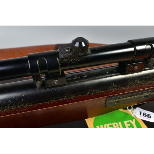 166 - A .22'' WEBLEY & SCOTT VULCAN MK1 AIR RIFLE, serial number 565049 made at their premises in Hanswort... 