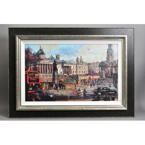 307 - CHRISTIAN HOOK (BRITISH 1971) 'TRAFALGAR SQUARE, LONDON' a British cityscape limited edition print 7... 