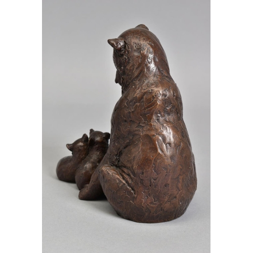 326 - MICHAEL SIMPSON (BRITISH CONTEMPORARY) 'FAMILY AFFAIR' a limited edition bronze sculpture of a bear ... 