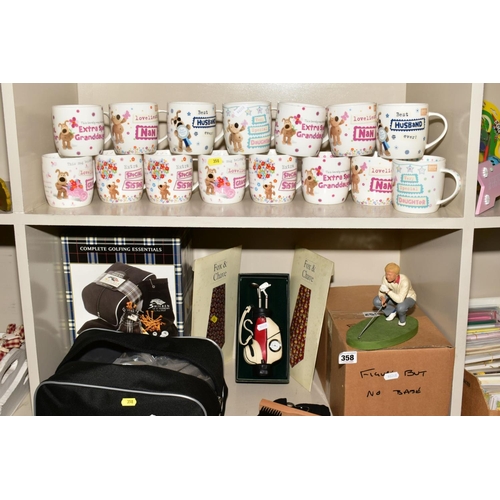 358 - FIFTEEN BOOFLE MUGS to include extra special husband, daughter, sister... etc, boxed case of 'Comple... 