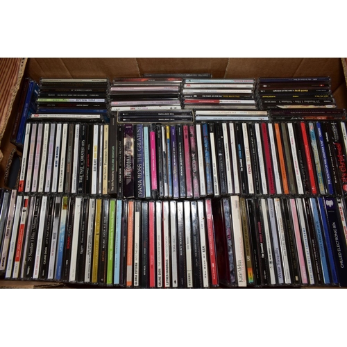 380 - SIX BOXES OF CDs AND DVDs, together with a Panasonic CD/Radio/Ipod player, a stereo in the form of a... 