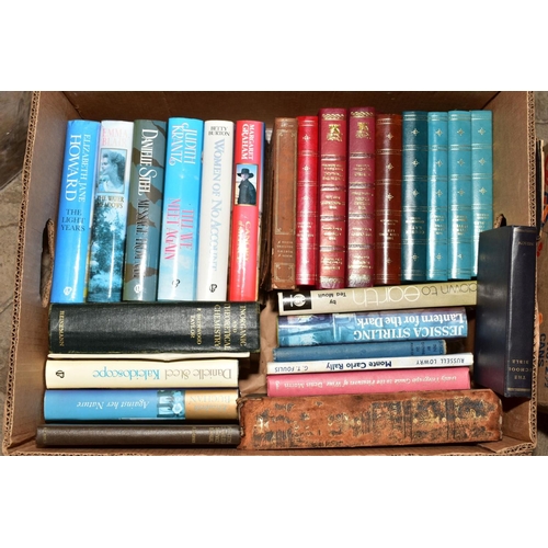 381 - SEVEN BOXES OF BOOKS, includes three Folio Society books in slip cases, comprising 'Anne Frank Diary... 