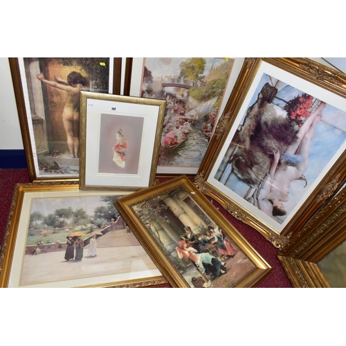 392 - A GROUP OF SIX FRAMED AND GLAZED PRINTS ETC, to include limited edition litho print 383/500 by Kay B... 