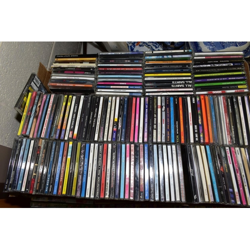 405 - FOUR BOXES OF DVD'S AND CD'S, 'All Saints', 'Tom Jones', 'Metal', 'Odyssey' etc, various tastes